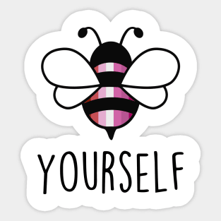 Cute Bee YourSelf Lesbian Bee Gay Pride LGBT Rainbow Gift Sticker